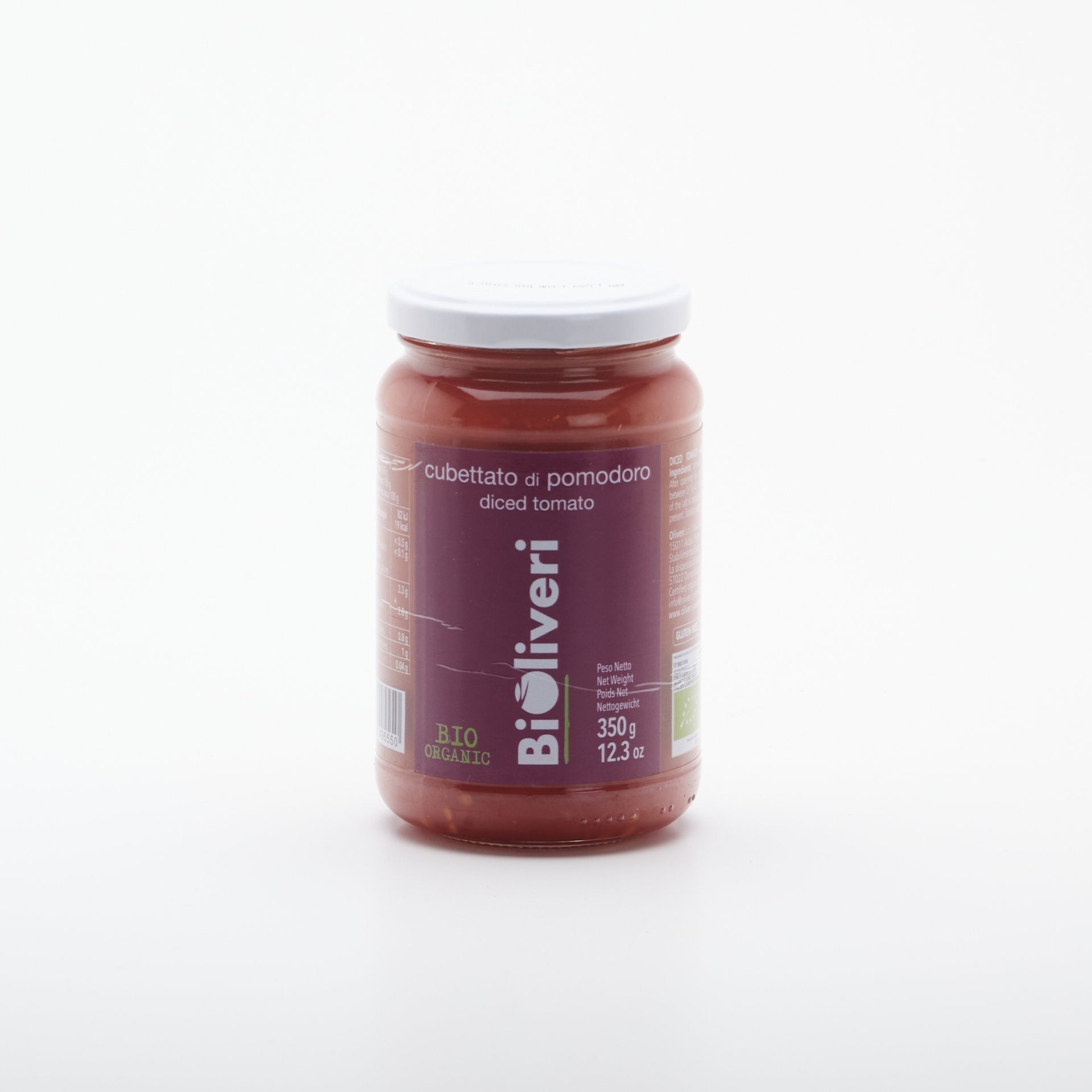 BIO paradajky krájané na kocky 350g.