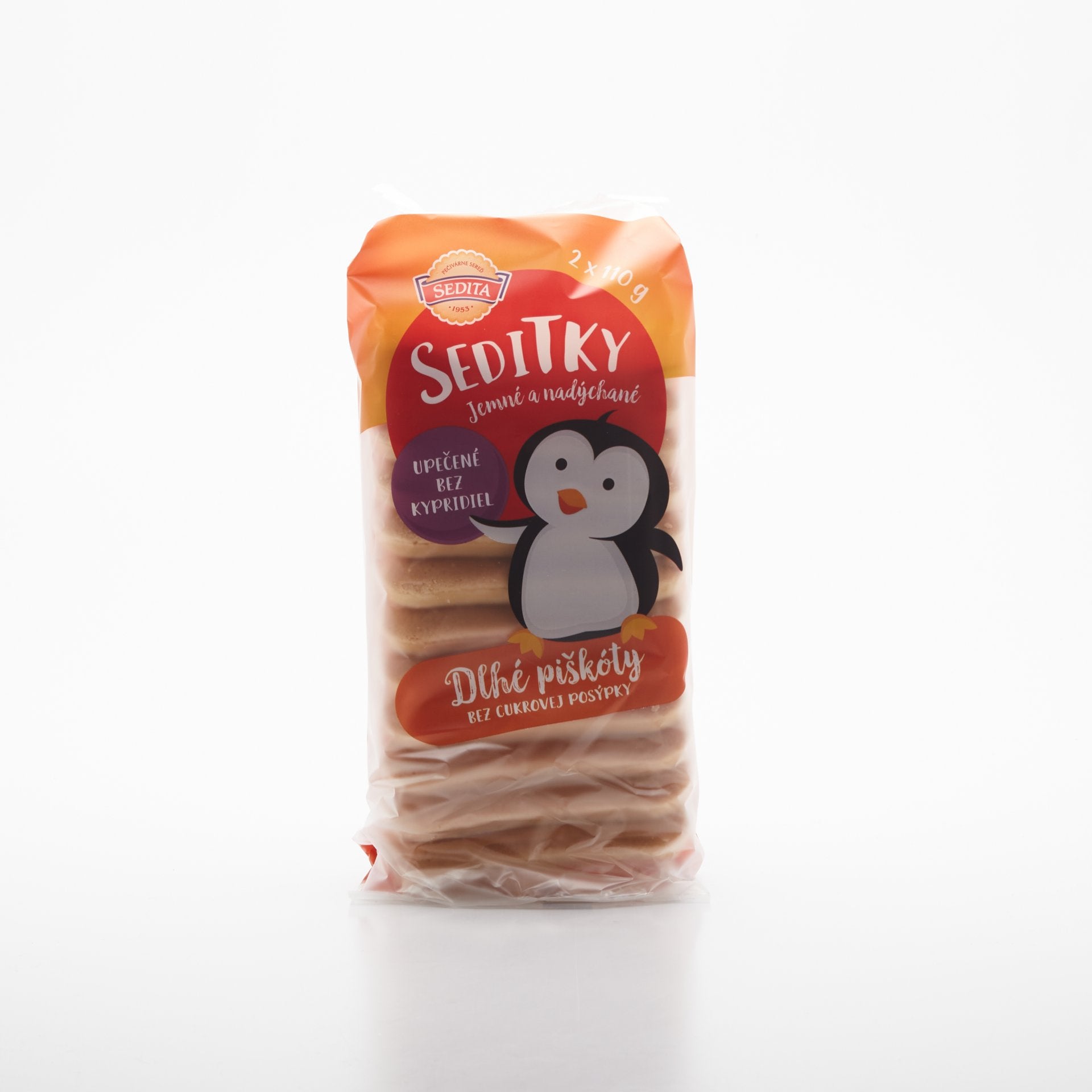 Seditky piškóty dlhé 220g.
