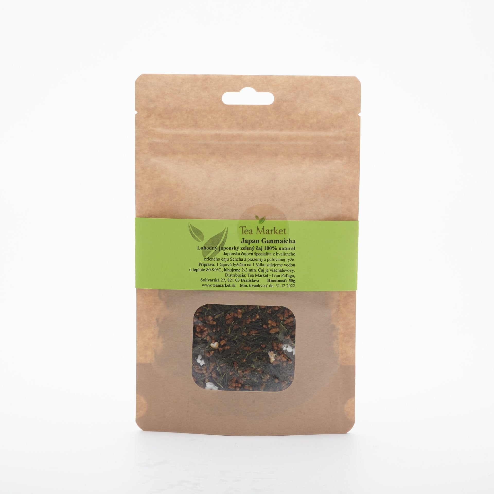BIO Zel.čaj Genmaicha s pražen.ryžou 50g.